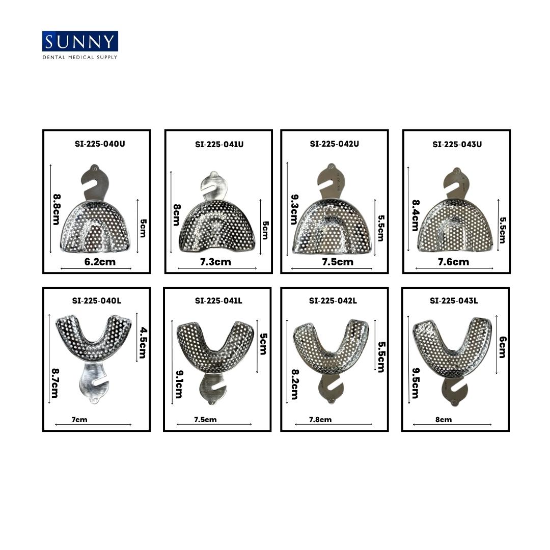 Perforated (without Dip) Impression Trays Crown and Bridge Stainless Steel SS Dental - Image 2