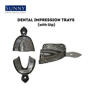 Perforated (with Dip) Impression Trays Crown and Bridge Stainless Steel SS Dental