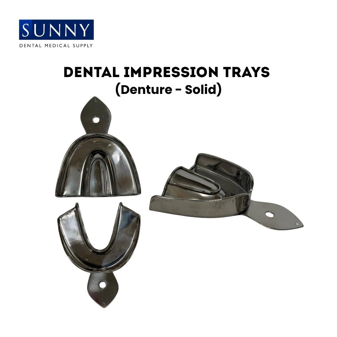 Denture Solid Impression Trays (Full) Stainless Steel SS Dental
