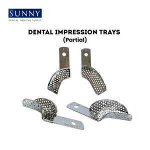Partial UR/LL UL/LR Impression Trays (Perforated) Stainless Steel SS Dental
